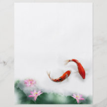 Circle of Life Oriental Zen Feng Shui Koi & Lotus Full Color Flyer