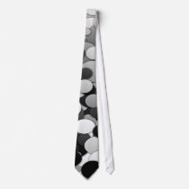 Circle & polka dot ties - black & white