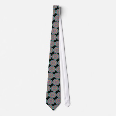 Circle Spiral Colour on Black Tie by JKdesigns