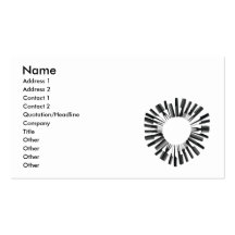CircleCombs122410, Name, Address 1, Address 2, ... Business Card Template