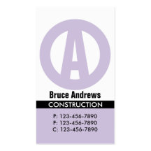 Circled Logo Business Card/ Lavender
