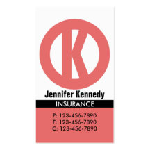 Circled Logo Business Card/ Rose