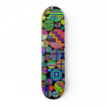 Circles Black PATTERNED Skateboard