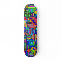 Circles Blue PATTERNED Skateboard