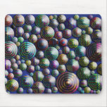 Circles Colorful on a blue background Mouse Pad