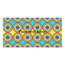 Circles pattern customized photo card
