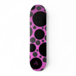 Circles (Pink & Black) Skate Deck