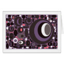 Circles Pink on Purple, Mod Groovy, template cards