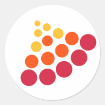 Circles - Points Round Stickers