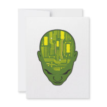 circuit board brain head yellow and green announcements