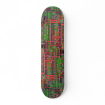 Circuit board design skate board decks