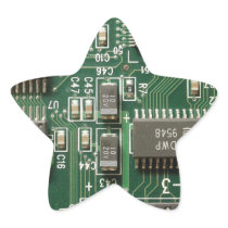 Circuit Board Design Star Stickers