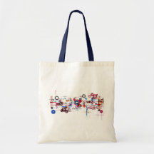 Circuit Board - White Canvas Bags