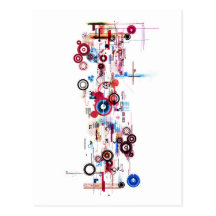Circuit Board - White Postcard