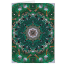 Circuitboard Mandala Card