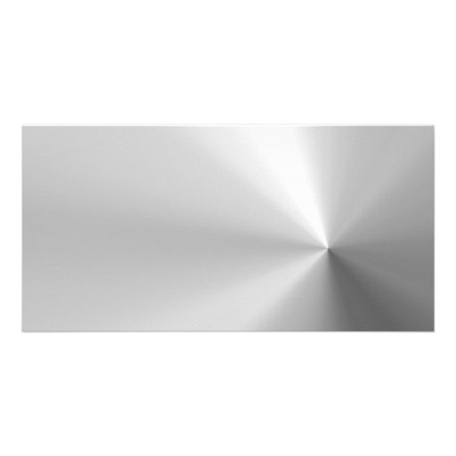 Circular Brushed Aluminum Textured Picture Card
