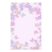 CIRCULAR PASTEL BUTTERFLIES stationery