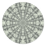 Circular Space Intruders Round Stickers