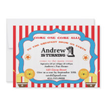 Circus 1st Birthday Party Invitation