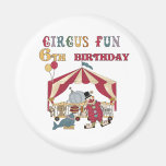 Circus 6th Birthday Fridge Magnets
