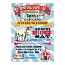 Circus Baby Shower Invitations