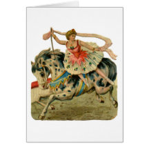 Circus Ballerina Girl Greeting Cards