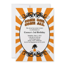 Circus Carnival Invitation Orange