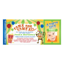 CIRCUS CARNIVAL TICKET INVITES