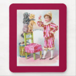 Circus Clown Boy Training Pet Dogs Mouse Pad