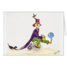 Circus Clown Greeting Cards
