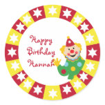 Circus Clown with Stars Stickers