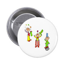 Circus Clowns Pinback Button