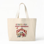 Circus First Birthday Canvas Bag