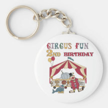 Circus Fun 2nd Birthday Tshirts and Gifts Keychains