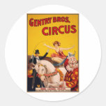 Circus Horse Round Sticker