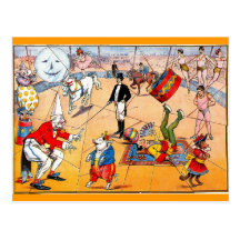 Circus Puzzle - Postcard