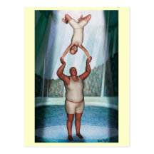 Circus Strongman Post Card