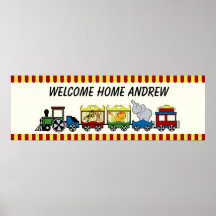 Circus Train Welcome Poster