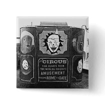 Circus Wagon Vintage 1937 Montana Photo Pinback Button