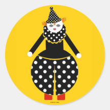 Cirque de Martzkins Clown Stickers