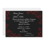Cirrus Ebony (Red) Wedding Invitation