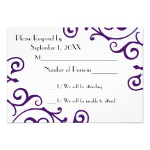 Cirrus Ivory (Indigo) RSVP Card Personalized Invitations