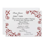 Cirrus Ivory (Red) Wedding Invitation