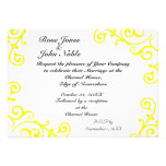 Cirrus Ivory (Yellow) Wedding Invitation