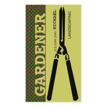 Ciseaux de jardinage pour des jardiniers modèle de carte de visite