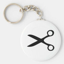 ciseaux noirs de coiffeur porte-clef