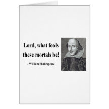 Citation 1B de Shakespeare Cartes De Vœux