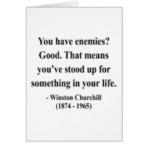 Citation 3a de Winston Churchill Carte De Vœux