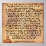 CITATION DE CICERO - LA NATION NE PEUT PAS SURVIVR AFFICHE