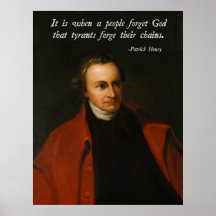 Citation de Dieu de Patrick Henry Affiche